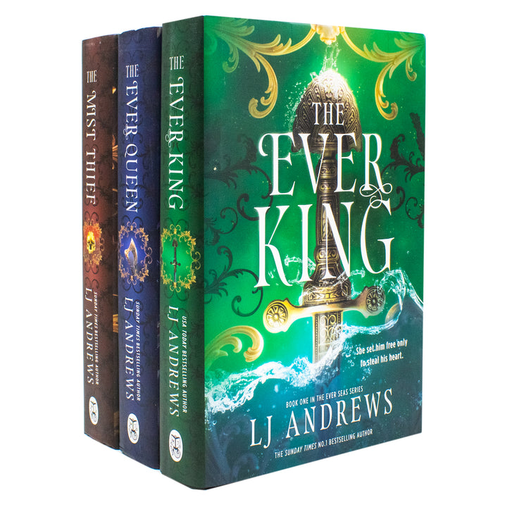 The Ever Seas Series by LJ Andrews 3 Books Collection Set (The Ever King, The Ever Queen and The Mist Thief) | Hardcover