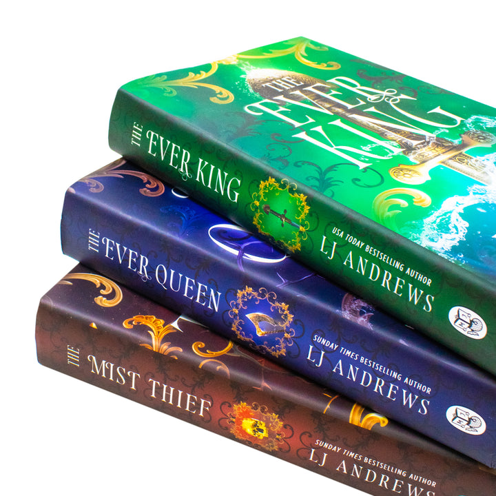 The Ever Seas Series by LJ Andrews 3 Books Collection Set (The Ever King, The Ever Queen and The Mist Thief) | Hardcover