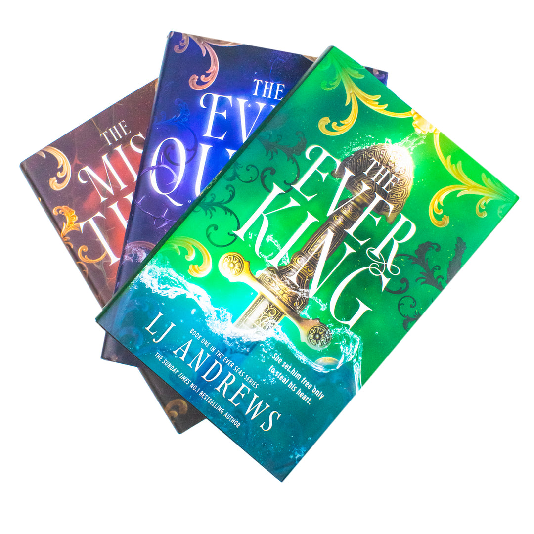 The Ever Seas Series by LJ Andrews 3 Books Collection Set (The Ever King, The Ever Queen and The Mist Thief) | Hardcover