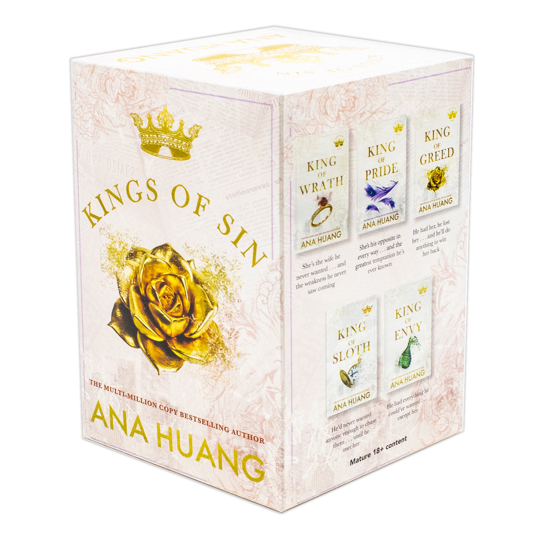Kings of Sin Series by Ana Huang 5 Books Collection Box Set (King of Wrath, King of Pride, King of Greed, King of Sloth and King of Envy) | Paperback