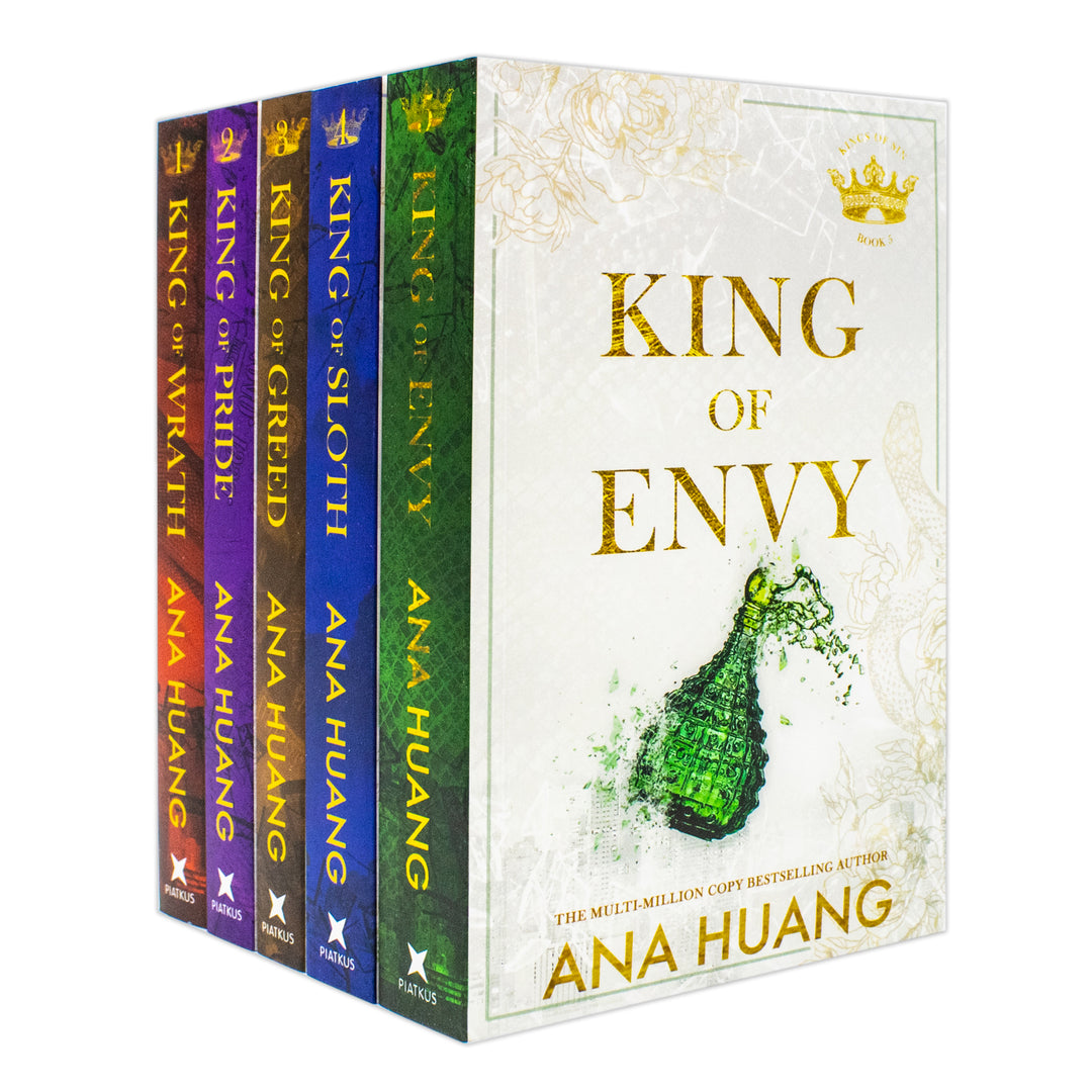 Kings of Sin Series by Ana Huang 5 Books Collection Box Set (King of Wrath, King of Pride, King of Greed, King of Sloth and King of Envy) | Paperback