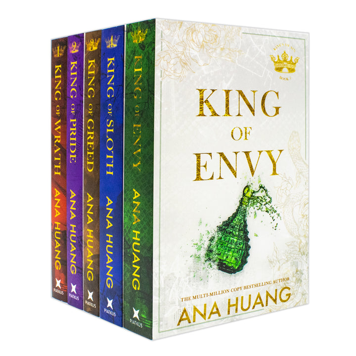 Kings of Sin Series by Ana Huang 5 Books Collection Box Set (King of Wrath, King of Pride, King of Greed, King of Sloth and King of Envy) | Paperback