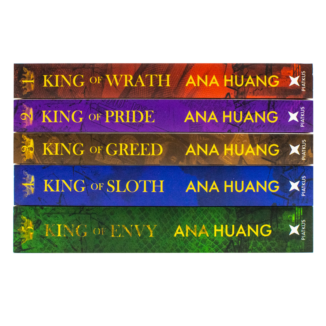 Kings of Sin Series by Ana Huang 5 Books Collection Box Set (King of Wrath, King of Pride, King of Greed, King of Sloth and King of Envy) | Paperback