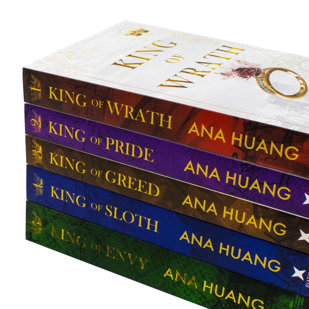 Kings of Sin Series by Ana Huang 5 Books Collection Box Set (King of Wrath, King of Pride, King of Greed, King of Sloth and King of Envy) | Paperback