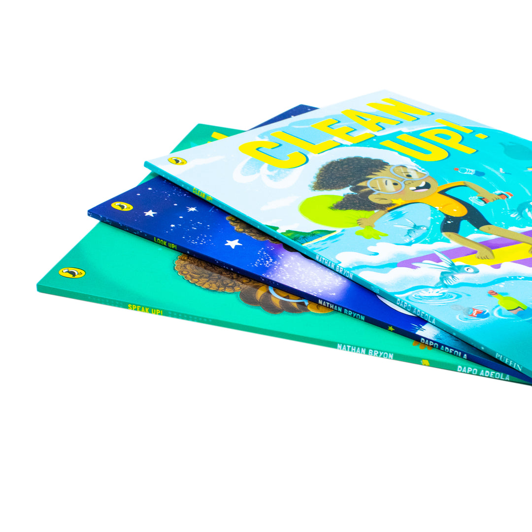 Nathan Bryon 3 Books Collection Set (Look Up!, Clean Up!, Speak Up!)