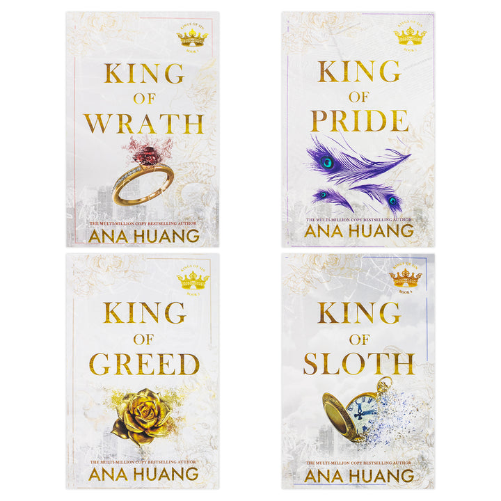 Kings of Sin Series by Ana Huang – 4 Book Collection Set (King of Wrath, King of Sloth & More) – Bestselling Contemporary Romance, Love Stories