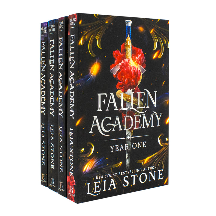 Fallen Academy Series Complete Collection 4 Books Set by Leia Stone (Year One, Year Two, Year Three, Year Four) – YA Fantasy, Angels vs Demons, Paranormal Romance