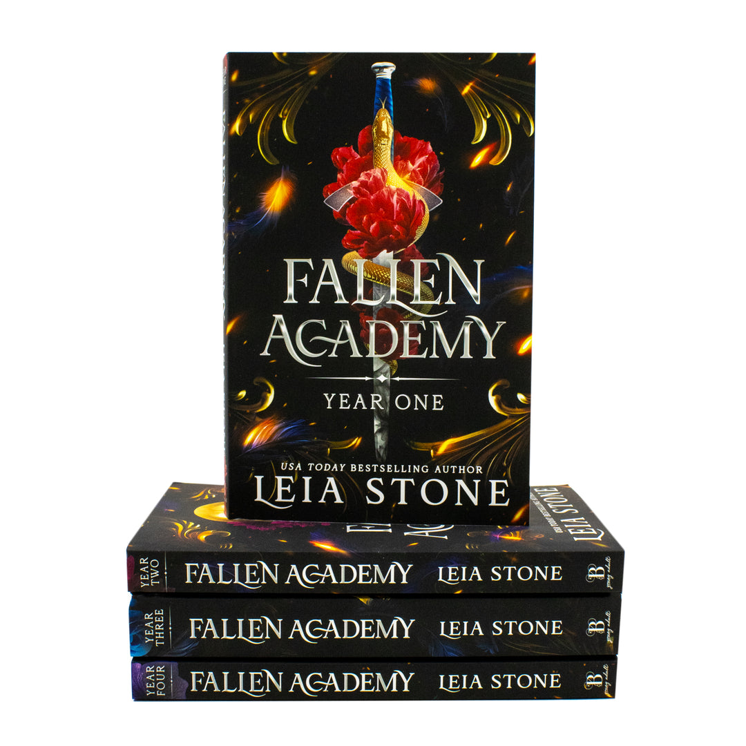 Fallen Academy Series Complete Collection 4 Books Set by Leia Stone (Year One, Year Two, Year Three, Year Four) – YA Fantasy, Angels vs Demons, Paranormal Romance