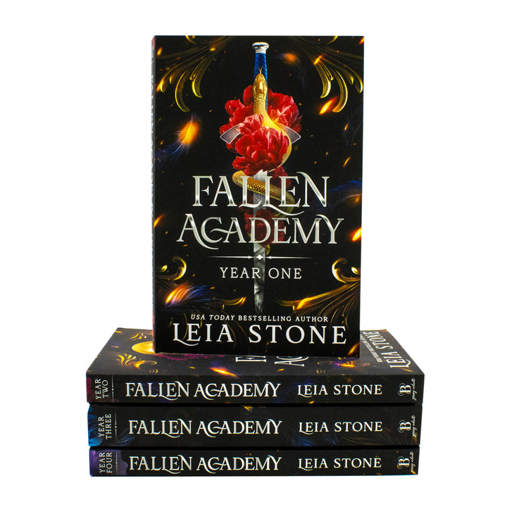Fallen Academy Series Complete Collection 4 Books Set by Leia Stone (Year One, Year Two, Year Three, Year Four) – YA Fantasy, Angels vs Demons, Paranormal Romance