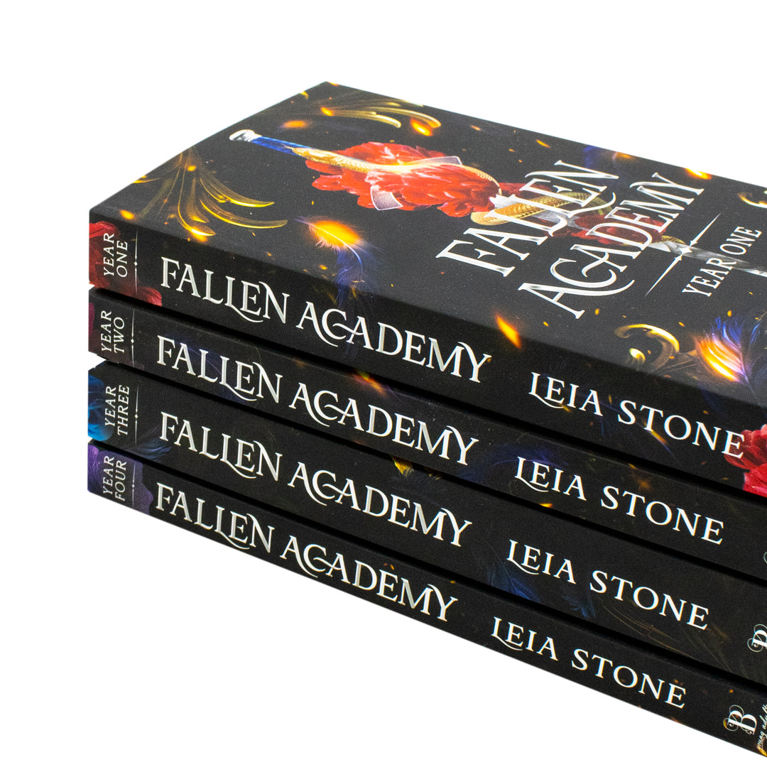 Fallen Academy Series Complete Collection 4 Books Set by Leia Stone (Year One, Year Two, Year Three, Year Four) – YA Fantasy, Angels vs Demons, Paranormal Romance