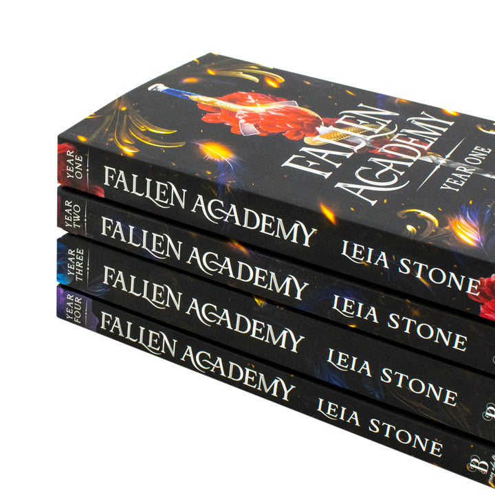 Fallen Academy Series Complete Collection 4 Books Set by Leia Stone (Year One, Year Two, Year Three, Year Four) – YA Fantasy, Angels vs Demons, Paranormal Romance