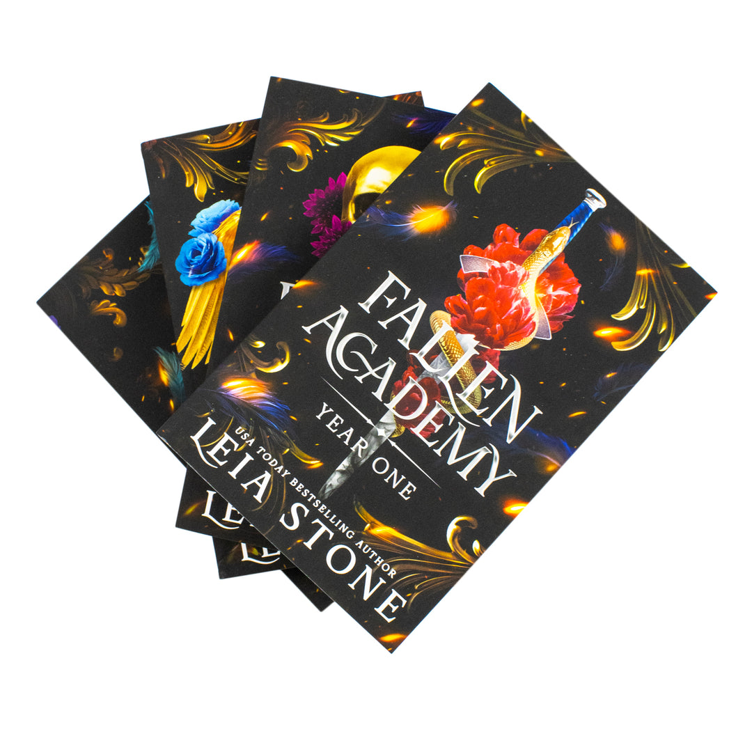 Fallen Academy Series Complete Collection 4 Books Set by Leia Stone (Year One, Year Two, Year Three, Year Four) – YA Fantasy, Angels vs Demons, Paranormal Romance