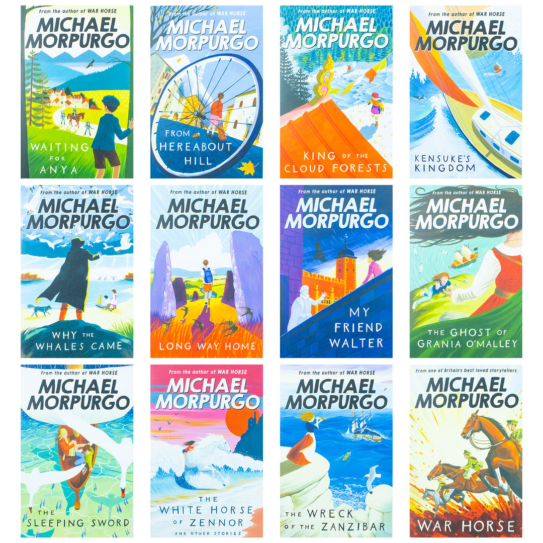 Michael Morpurgo 12 Book Collection| From Hereabout Hill, Waiting for Anya & More| Timeless Children's Fiction, Adventure, Moral Lessons & Illustrated