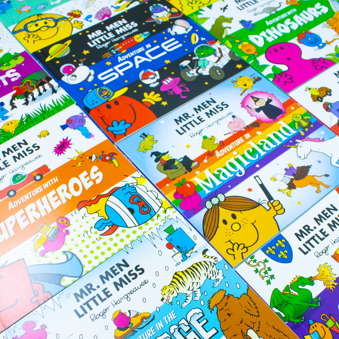 Mr Men & Little Miss Adventures 12 Book Collection Box Set by Roger Hargreaves – Fun & Educational Stories for Kids with Humor & Imagination
