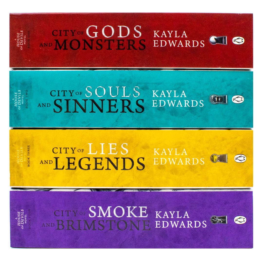 House of Devils Series by Kayla Edwards 4 Books Collection Set (City of Gods and Monsters, City of Souls and Sinners, City of Lies and Legends and City of Smoke and Brimstone)