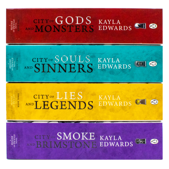 House of Devils Series by Kayla Edwards 4 Books Collection Set (City of Gods and Monsters, City of Souls and Sinners, City of Lies and Legends and City of Smoke and Brimstone)
