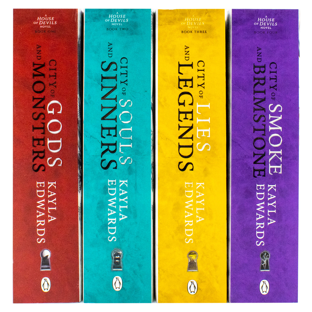 House of Devils Series by Kayla Edwards 4 Books Collection Set (City of Gods and Monsters, City of Souls and Sinners, City of Lies and Legends and City of Smoke and Brimstone)