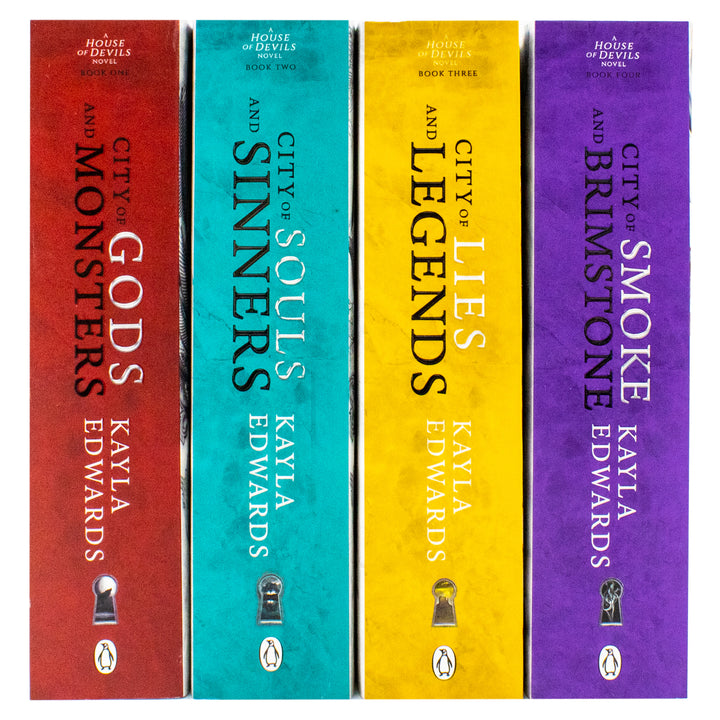 House of Devils Series by Kayla Edwards 4 Books Collection Set (City of Gods and Monsters, City of Souls and Sinners, City of Lies and Legends and City of Smoke and Brimstone)