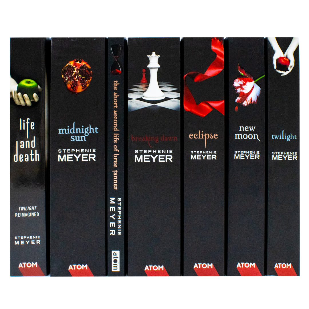 Twilight Saga by Stephenie Meyer 7 Books Collection Set (Life and Death, Midnight Sun and More)