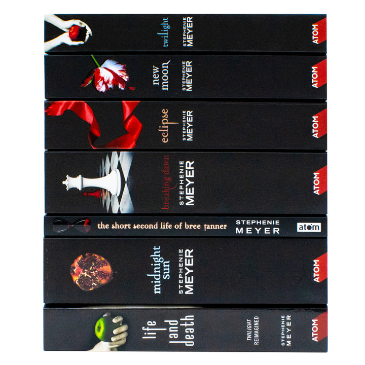Twilight Saga by Stephenie Meyer 7 Books Collection Set (Life and Death, Midnight Sun and More)