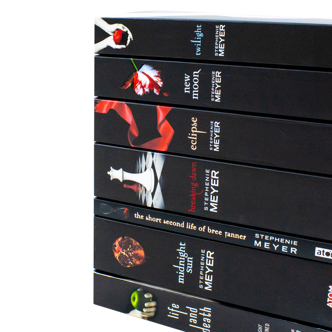 Twilight Saga by Stephenie Meyer 7 Books Collection Set (Life and Death, Midnight Sun and More)