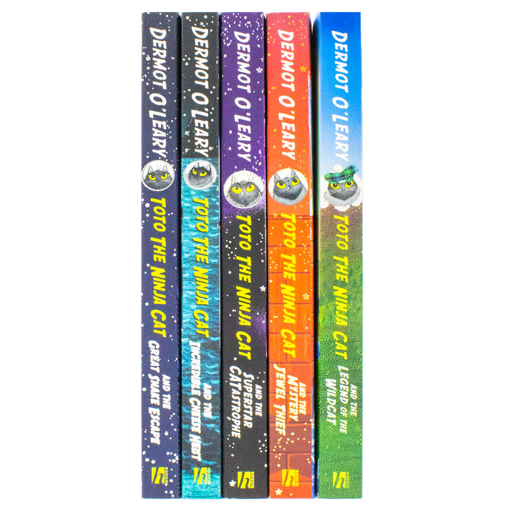 Toto the Ninja Cat 5 Book Collection by Dermot O'Leary| Mystery Jewel Thief, Legend of the Wildcat, Snake Escape & More |Fun Adventure & Heist Stories