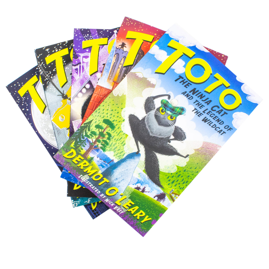 Toto the Ninja Cat 5 Book Collection by Dermot O'Leary| Mystery Jewel Thief, Legend of the Wildcat, Snake Escape & More |Fun Adventure & Heist Stories
