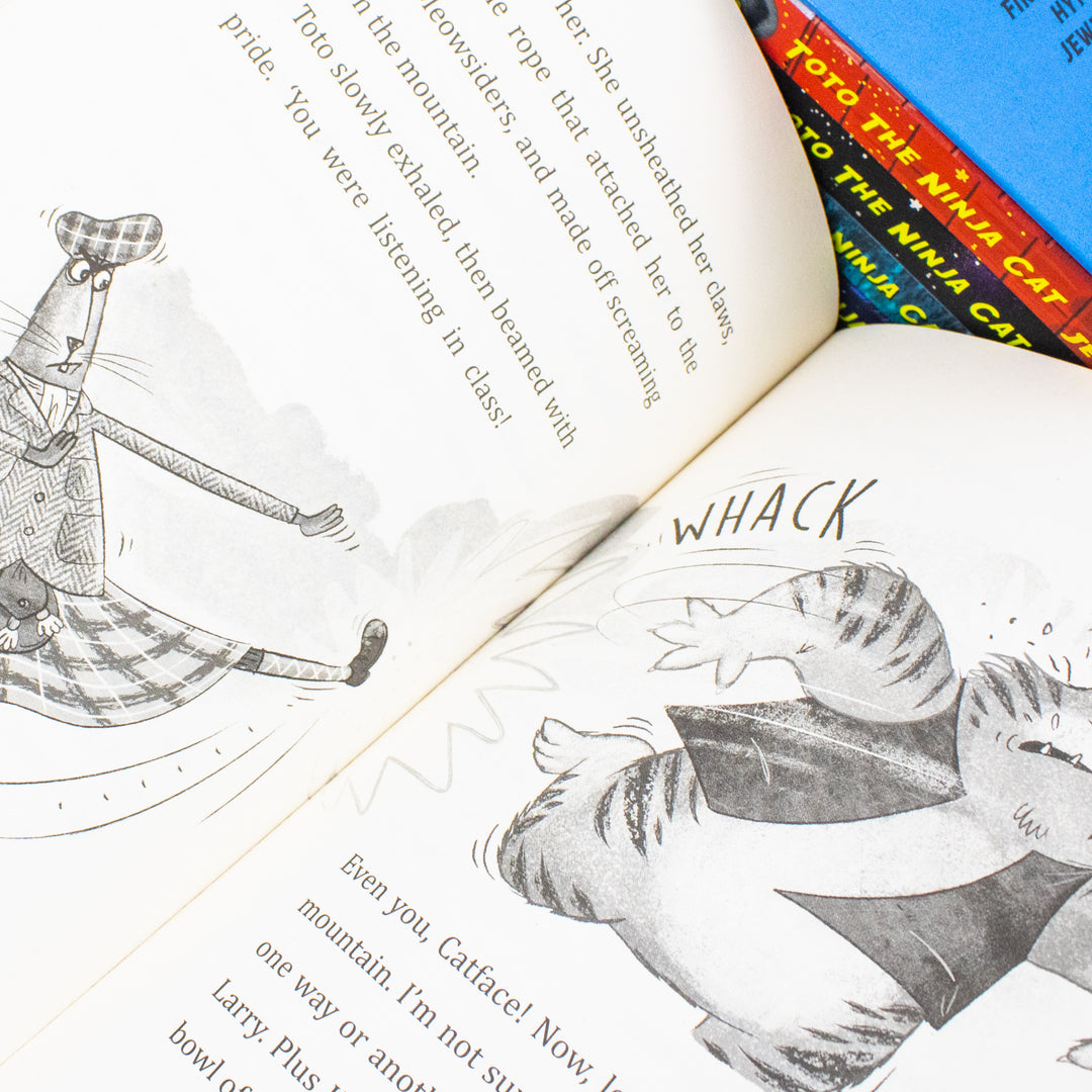 Toto the Ninja Cat 5 Book Collection by Dermot O'Leary| Mystery Jewel Thief, Legend of the Wildcat, Snake Escape & More |Fun Adventure & Heist Stories
