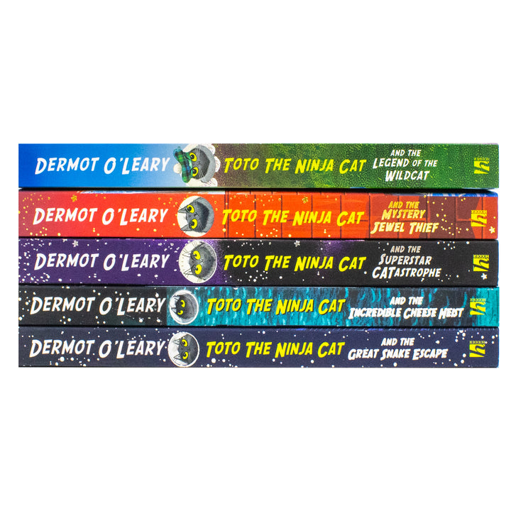 Toto the Ninja Cat 5 Book Collection by Dermot O'Leary| Mystery Jewel Thief, Legend of the Wildcat, Snake Escape & More |Fun Adventure & Heist Stories