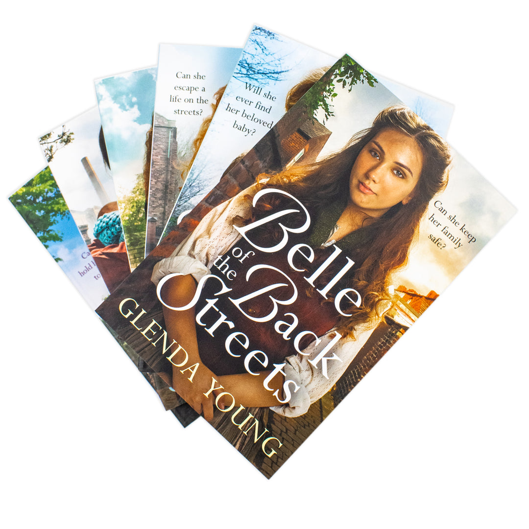 Glenda Young 6 Books Collection Set (The Paper Mill Girl, Belle of the Back Streets, The Tuppenny Child, Pearl of Pit Lane, The Girl with the Scarlet Ribbon, The Miner's Lass)