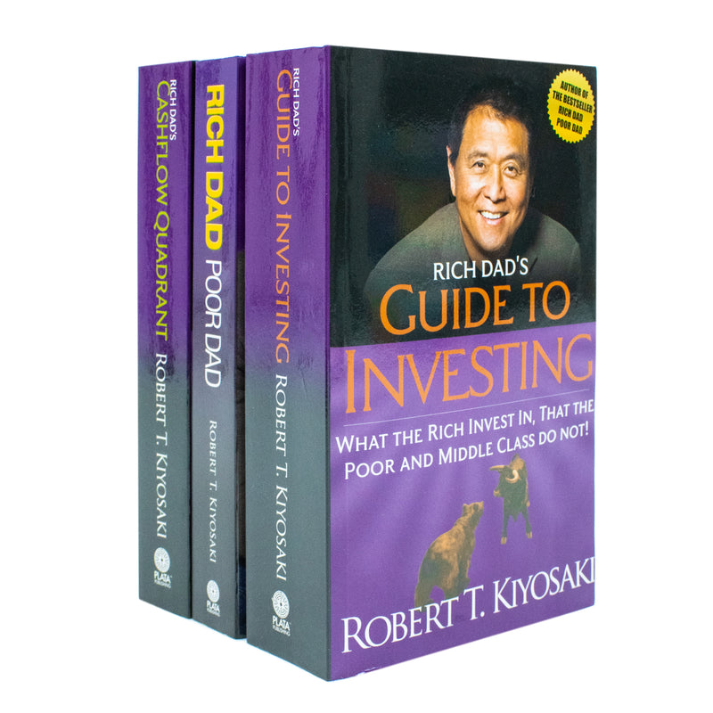 Robert T. Kiyosaki 3 Books Collection Set (Rich Dads Guide To Investing, Richd Dads Cashflow Quadrant, Rich Dad Poor Dad)