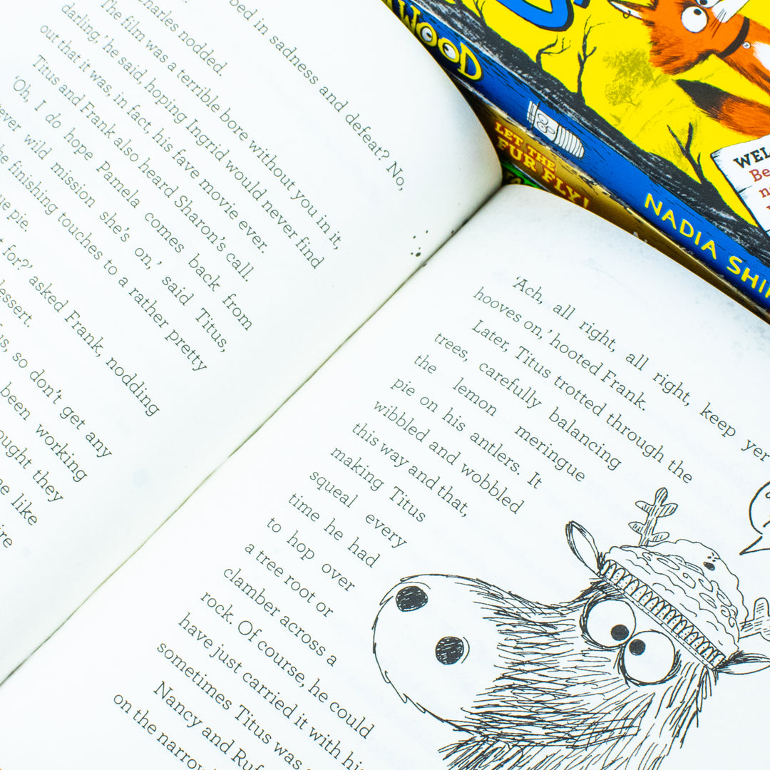 Grimwood Series 4 Books Collection Set by Nadia Shireen (Grimwood, Grimwood: Let The Fur Fly!, Grimwood: Attack of the Stink Monster!, Grimwood: Party Animals [Hardcover])