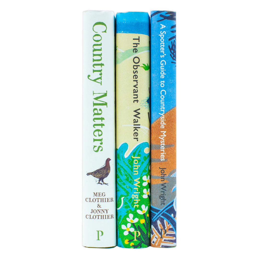 Countryside 3 Books Collection Set by John Wright, Meg Clothier, Jonny Clothier (Spotter's Guide to Countryside Mysteries, Country Matters, The Observant Walker)