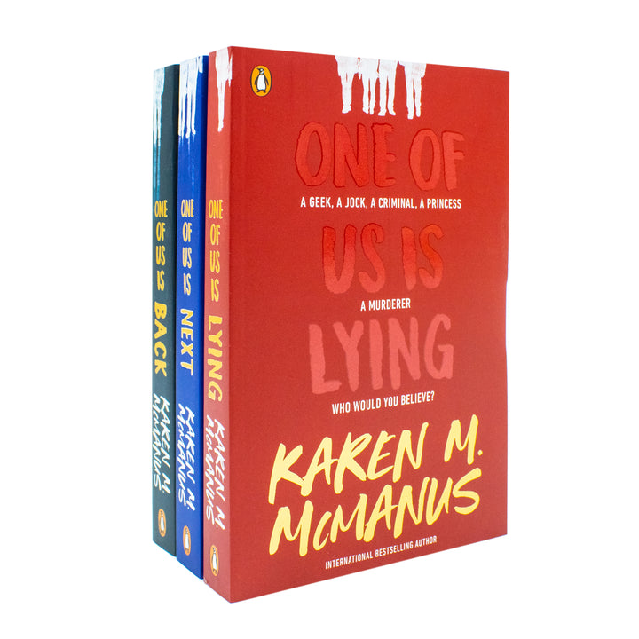 Karen M McManus Collection 3 Books Set (One of Us is Lying, One of Us is Next, One of Us is Back)