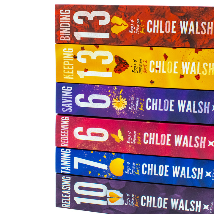 Boys of Tommen Series 6 Books Collection Set By Chloe Walsh (Binding 13, Keeping 13, Saving 6, Redeeming 6, Taming 7 and Releasing 10)