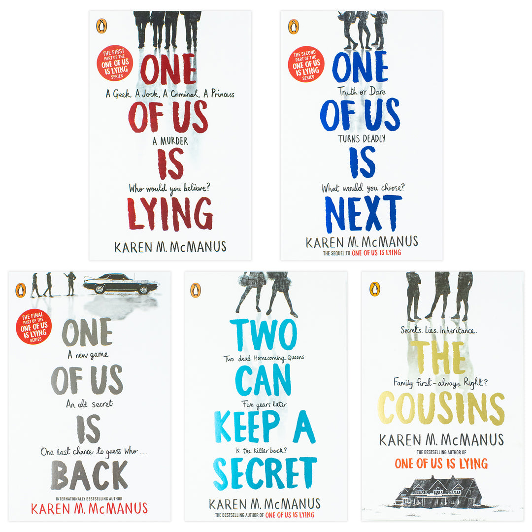 Karen M. McManus 5 Book Set - The Cousins, Two Can Keep a Secret, One of Us Is Lying Series, YA Mystery Thriller Collection for Teen & Adult Readers