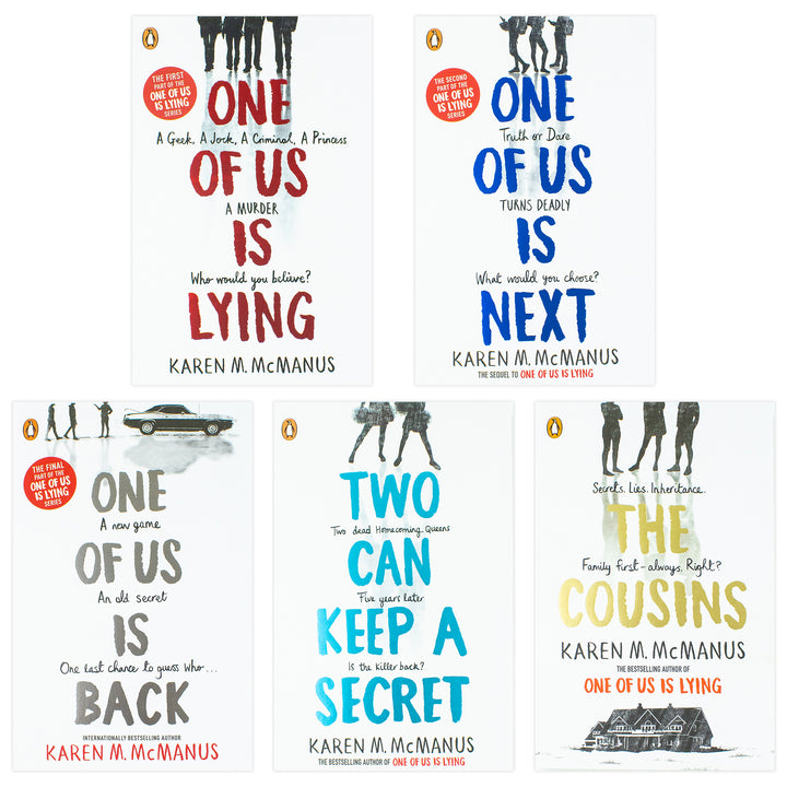 Karen M. McManus 5 Book Set - The Cousins, Two Can Keep a Secret, One of Us Is Lying Series, YA Mystery Thriller Collection for Teen & Adult Readers
