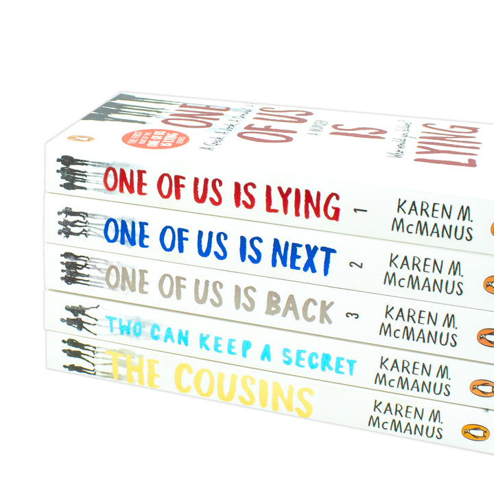 Karen M. McManus 5 Book Set - The Cousins, Two Can Keep a Secret, One of Us Is Lying Series, YA Mystery Thriller Collection for Teen & Adult Readers