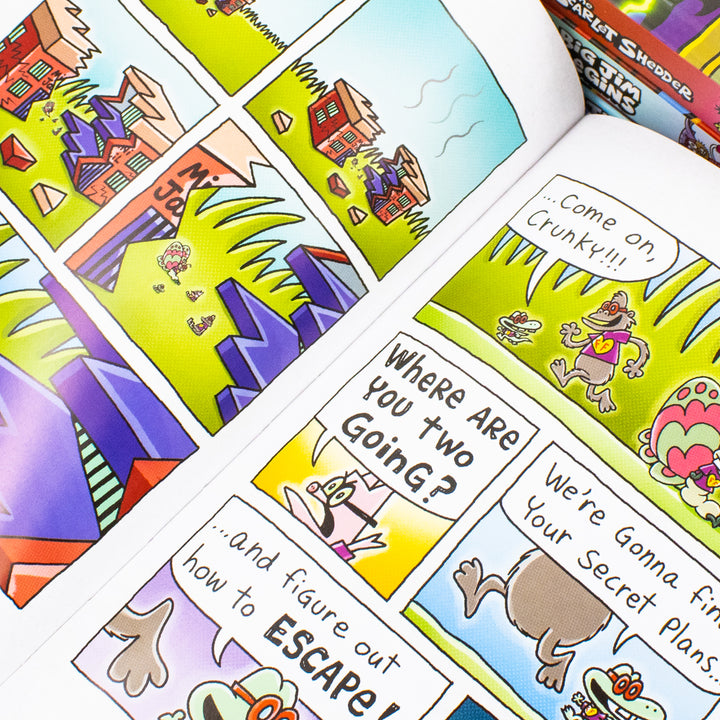 Dog Man Series 11-14 Collection 4 Books Set By Dav Pilkey (Twenty Thousand Fleas Under the Sea, The Scarlet Shedder, Big Jim Begins, Big Jim Believes) | Hardcover