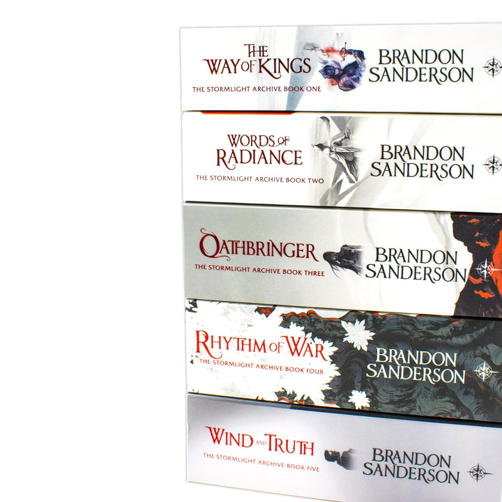 The Stormlight Archive Series 5 Books Collection Set by Brandon Sanderson (The Way of Kings, Words of Radiance, Oathbringer, Rhythm of War, Wind and Truth)