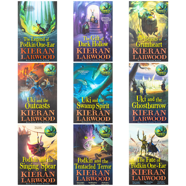 The World of Podkin One-Ear 9 Books Collection Set (Books 1-9) by Kieran Larwood - Five Realms Series