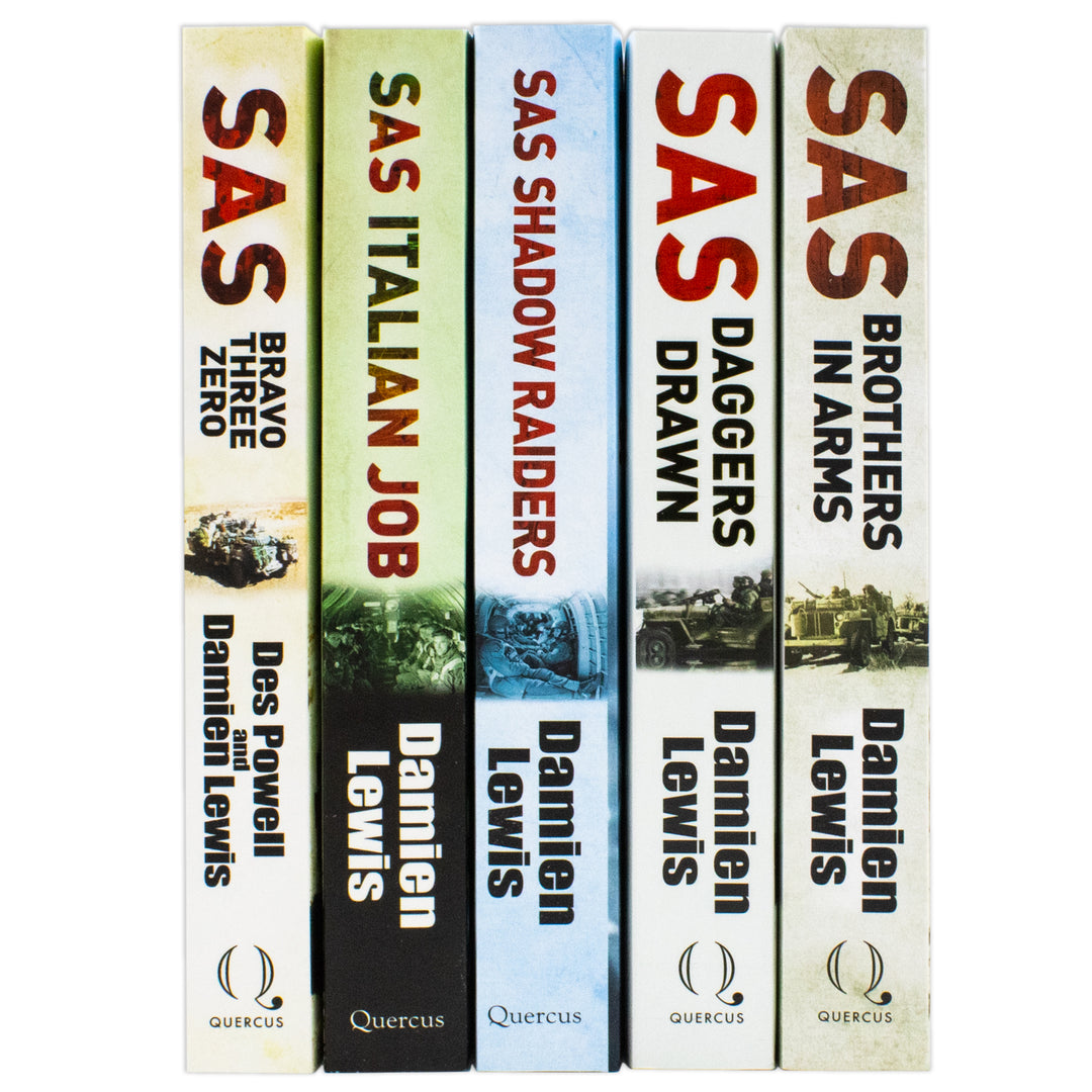 Damien Lewis 5 Books Collection Set (SAS Bravo Three Zero, SAS Brothers in Arms, SAS Daggers Drawn, SAS Shadow Raiders, SAS Italian Job)