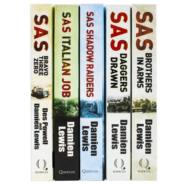 Damien Lewis 5 Books Collection Set (SAS Bravo Three Zero, SAS Brothers in Arms, SAS Daggers Drawn, SAS Shadow Raiders, SAS Italian Job)
