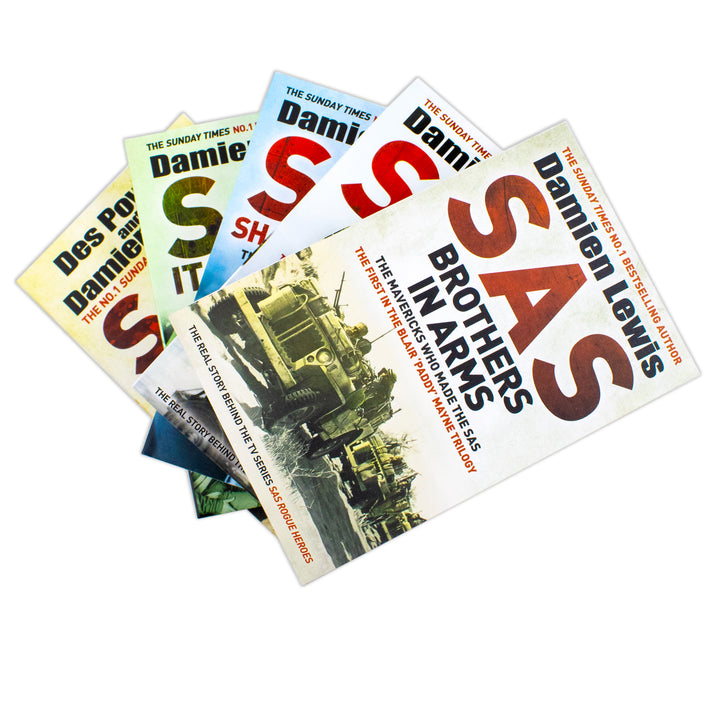 Damien Lewis 5 Books Collection Set (SAS Bravo Three Zero, SAS Brothers in Arms, SAS Daggers Drawn, SAS Shadow Raiders, SAS Italian Job)
