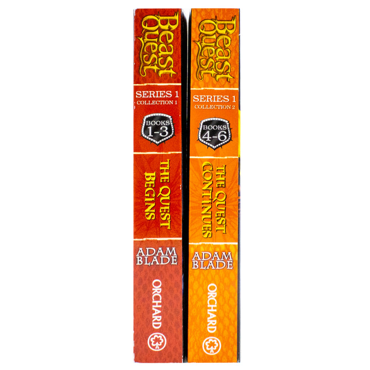 Beast Quest: The Quest Begins and the Quest Continues 6 Story Collection by Adam Blade - 2 Paperback Books Set