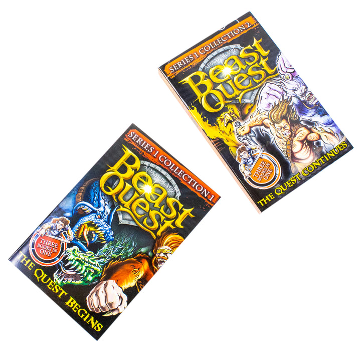 Beast Quest: The Quest Begins and the Quest Continues 6 Story Collection by Adam Blade - 2 Paperback Books Set