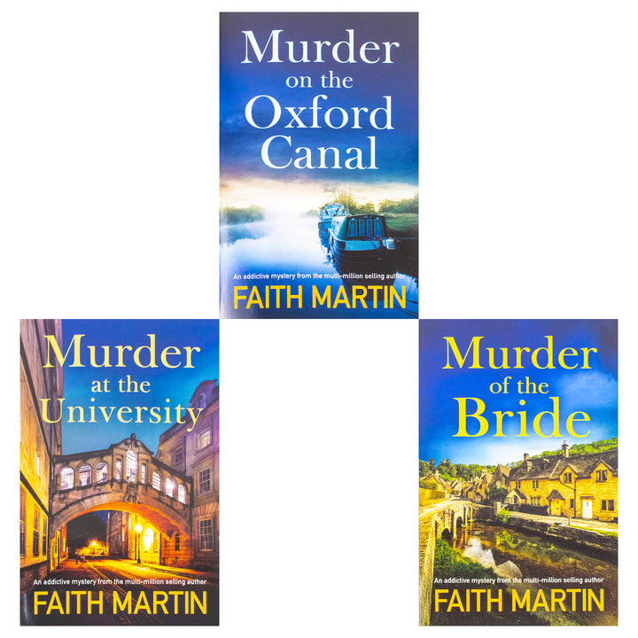 Faith Martin DI Hillary Greene Series 3 Books Collection Set (Murder on the Oxford Canal, Murder at the University, Murder of the Bride)