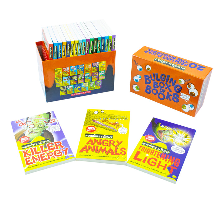 Horrible Science Bulging Box of Books Collection – 20-Book Set by Nick Arnold | Fun & Educational Science Series for Kids & Young Readers