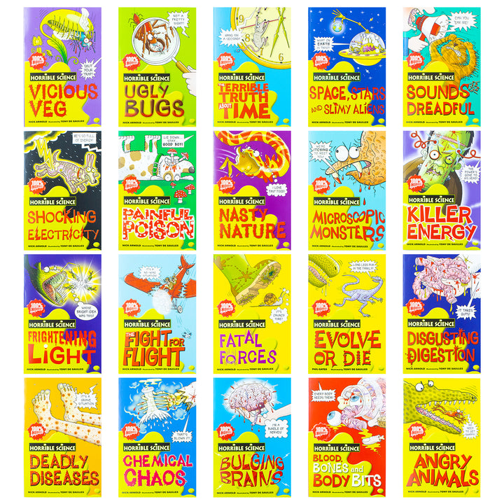 Horrible Science Bulging Box of Books Collection – 20-Book Set by Nick Arnold | Fun & Educational Science Series for Kids & Young Readers