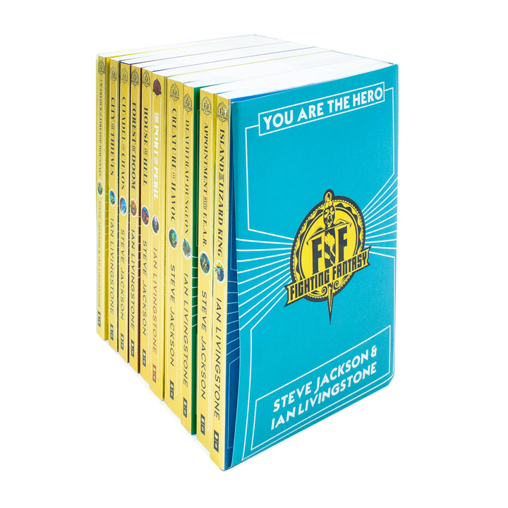 Fighting Fantasy Series: You Are the Hero 10-Book Set | Steve Jackson & Ian Livingstone | Interactive Adventure, YA Fantasy, Gamebooks, Role-Playing